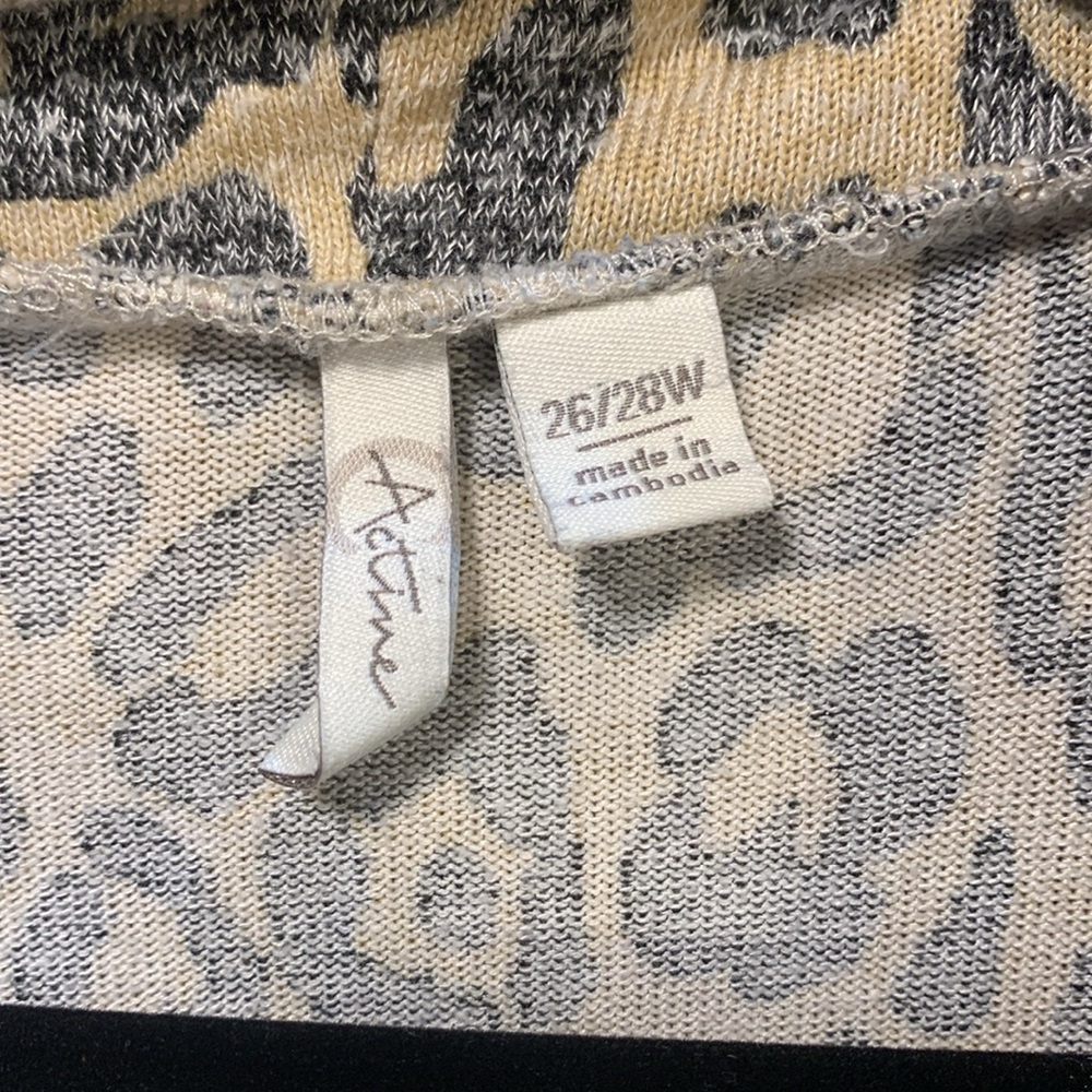 Active Cowl Neck Animal Print Brown Black Sweater 26/28W - Picture 5 of 9